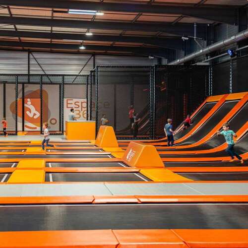 Jump obstacles trampoline park