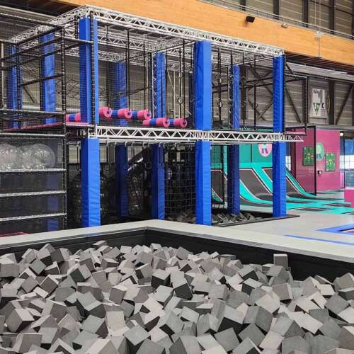 Multi level Ninja Course trampoline park Fribowling ELI Play