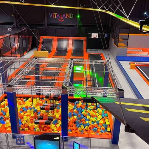 Ninja Course in trampoline park Vitaland